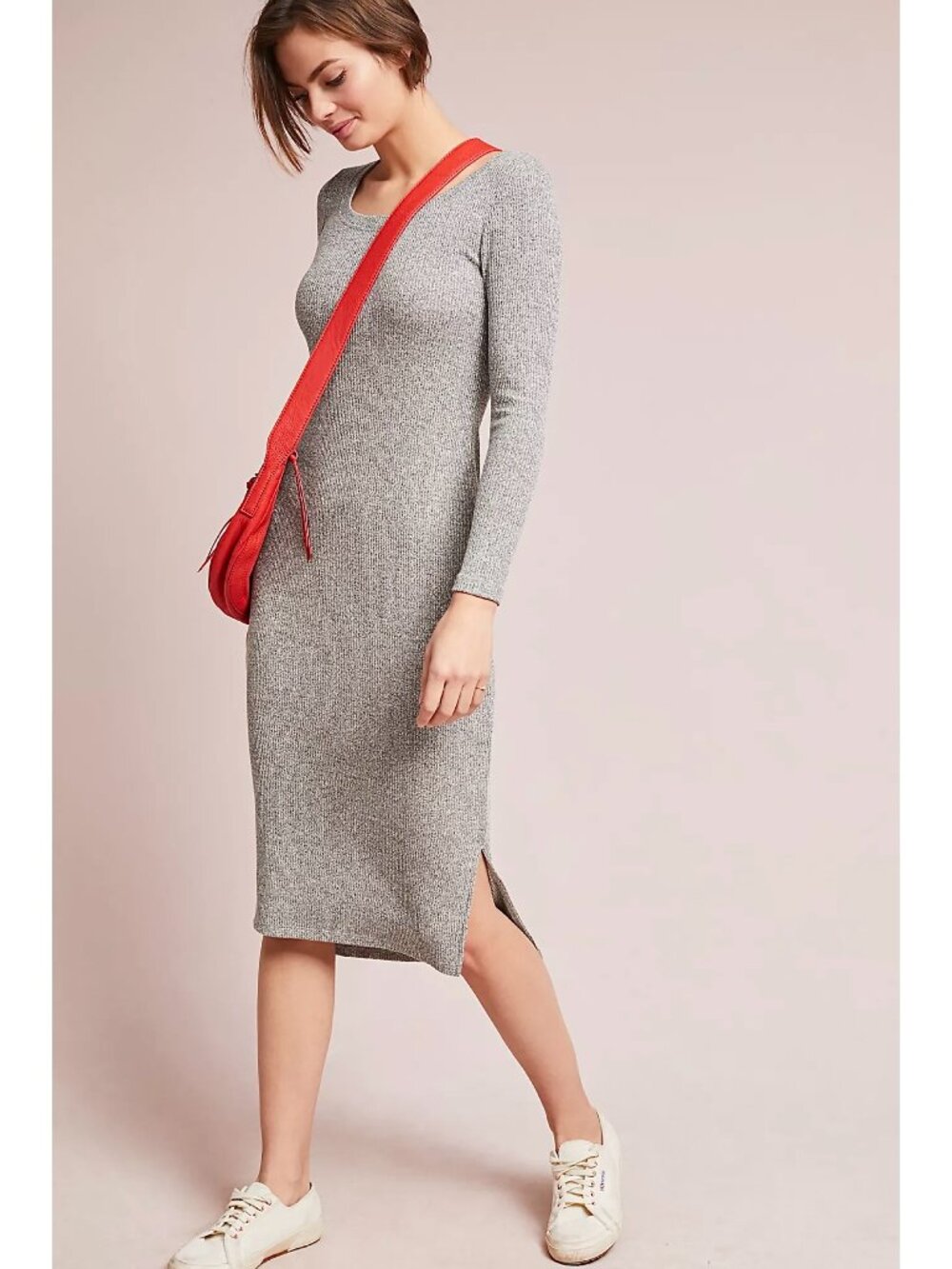 Anthropologie Pure + Good Gertrude Ribbed Dress